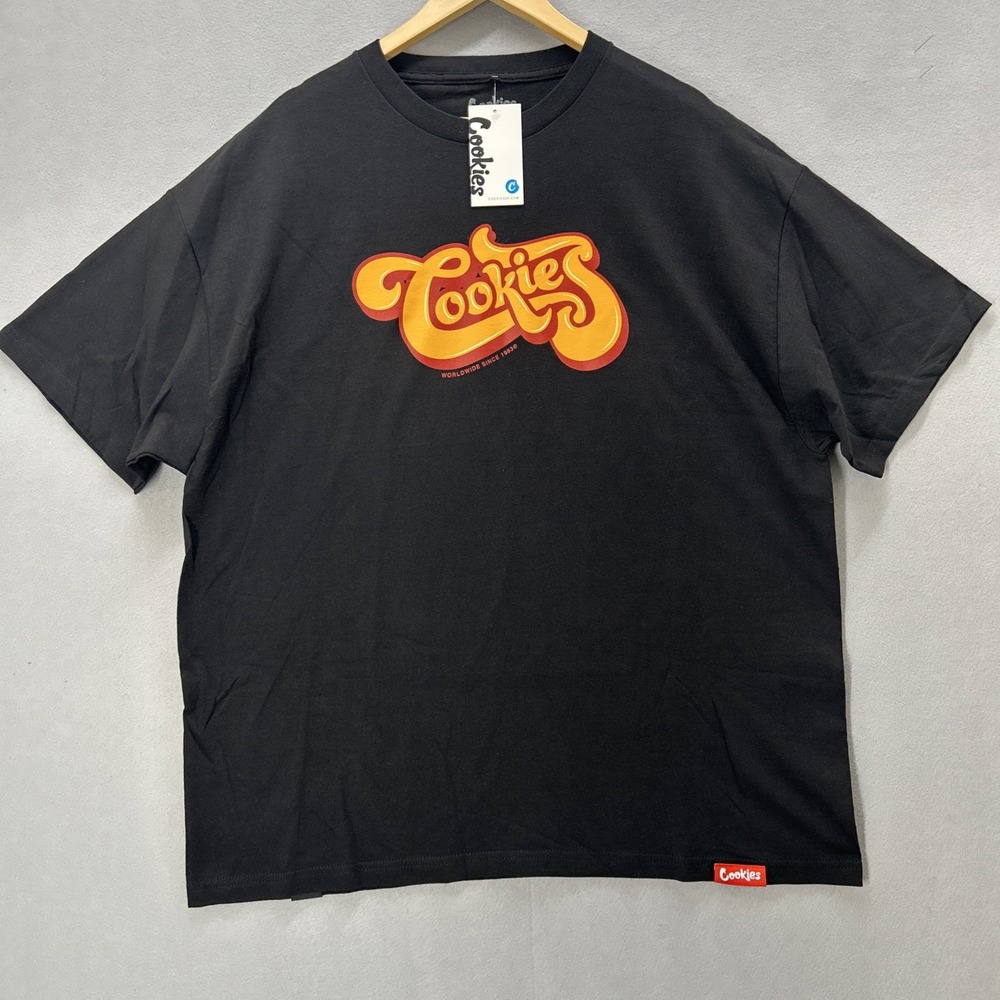 Cookies SF Short Sleeve Shirt Men Size 2X Black Graphic Print Streetwear NEW